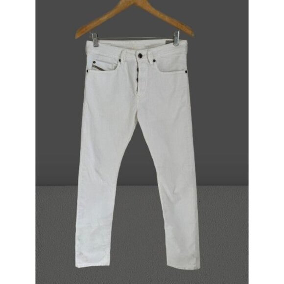Diesel Industry BUSTER White Denim Slim Tapered Jeans Size 29/30 Mens - Picture 1 of 12
